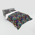 thumbnail image 2 of Ambesonne Geometric Bedding Set 4 Pcs, Abstract Oval Shapes, Queen, Multicolor, 2 of 2