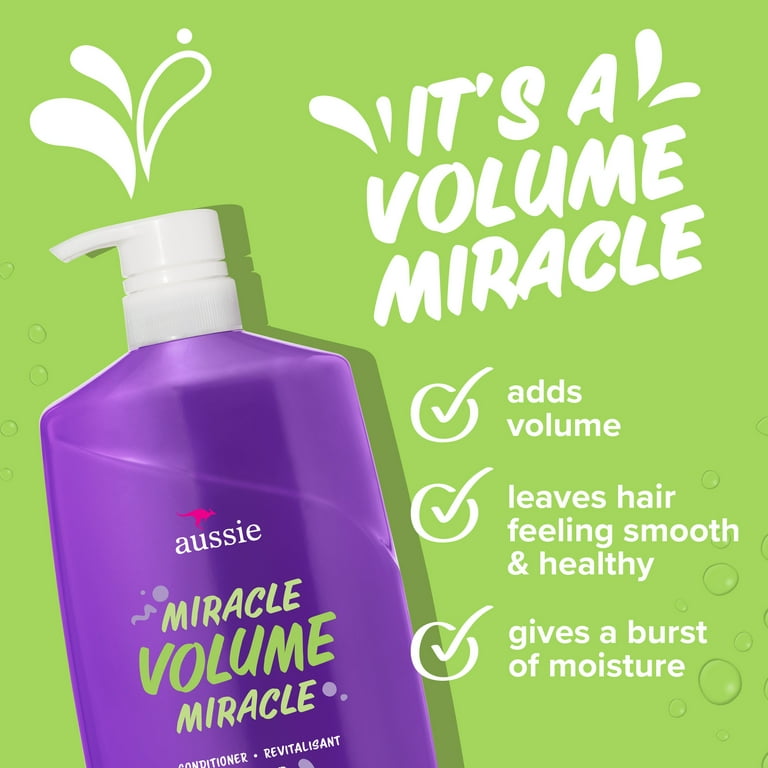 Aussie Miracle Volume Conditioner, Paraben Free, 26.2 fl oz