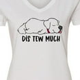 thumbnail image 4 of Inktastic Napping Dis Tew Much Great Pyrenees Women's V-Neck T-Shirt, 4 of 5