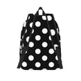 thumbnail image 6 of Defioc Black and White Polka Dot for Canvas Backpack,Travel Rucksack Unisex Knapsack Laptop Backpack for Work & College -Small, 6 of 7