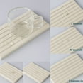 thumbnail image 6 of Pack of 2 Water Absorbent Diatomite Drying Trays – Quick-Dry Stone Coasters with Grooved Design – 21x10 cm Non-Slip Trays for Bathroom, Kitchen, Hand Soaps, Plants & Toiletries, 6 of 13