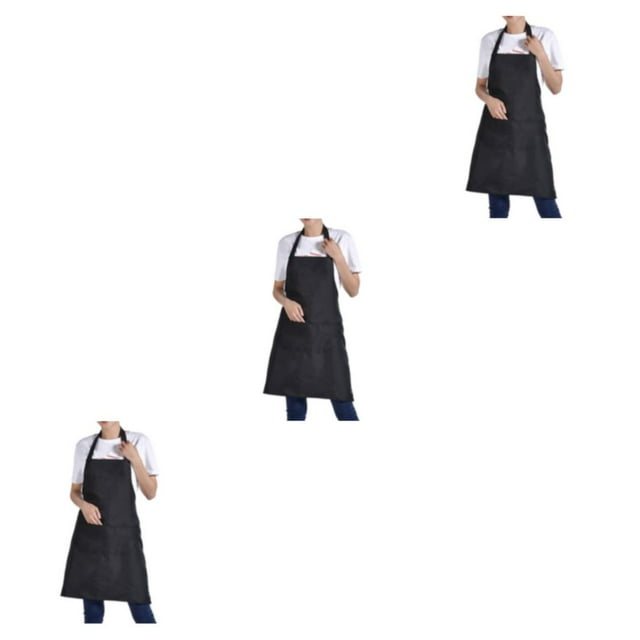 Youkk 12pack/lot Easy To And Quick-drying Apron For Cooking BBQ Baking Innovative black 3Set