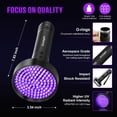 thumbnail image 3 of UV Black Light Flashlight, Powerful 128LED Handheld Ultraviolet Flashlight Upgraded Bright Blacklight Detector for Dog Urine, Bed Bug and Scorpion Hunting, 3 of 8