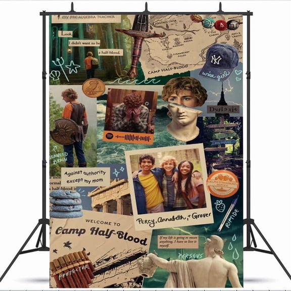 Percy Jackson Taspestry Wall Decor Backdrop Banner Party Supplies Poster Birthday Decorations Background for Photography Taspestry