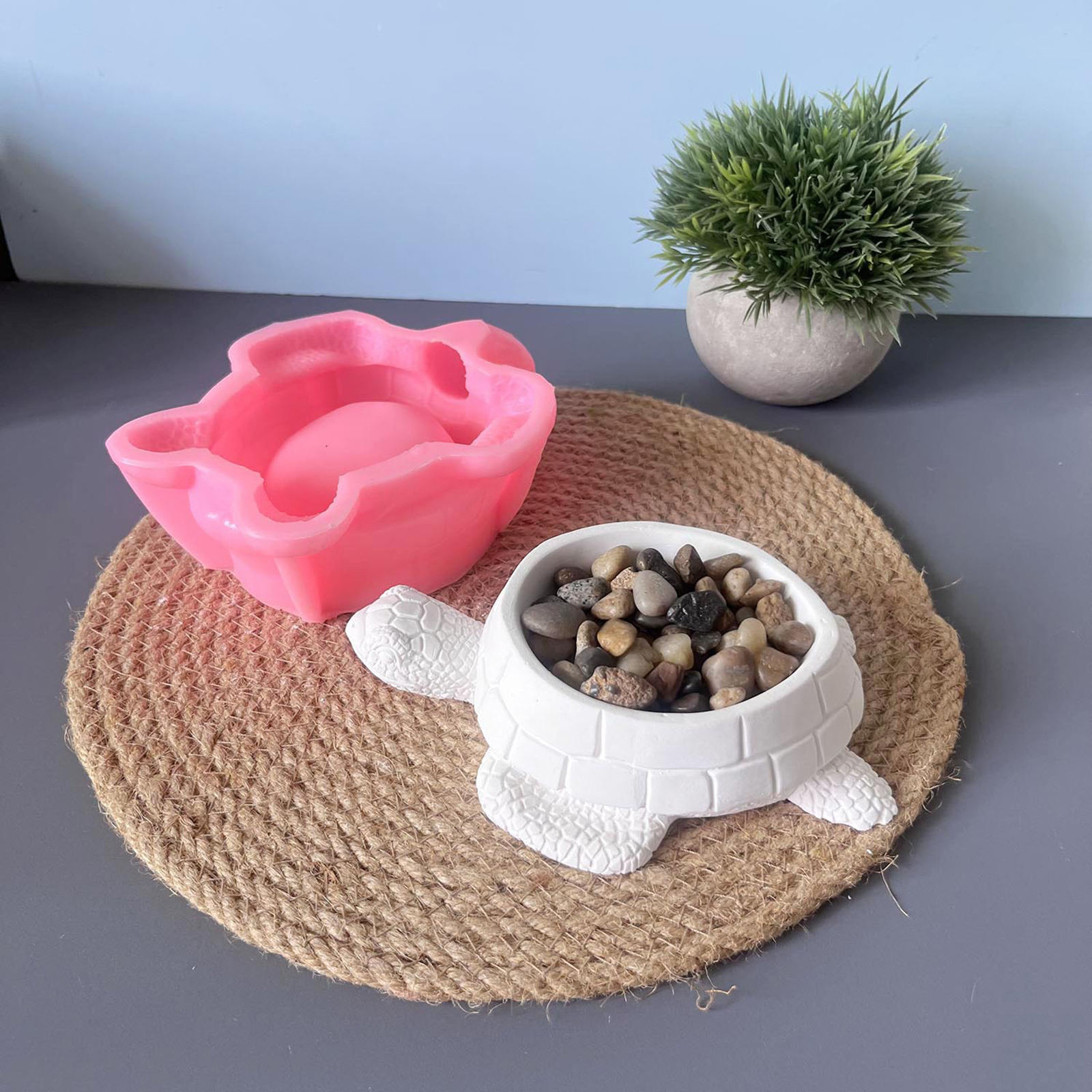 Tortoises Silicone Holder Molds for Epoxy Resin Cup Candy Jar Flower Planter Concrete Silicone Molds