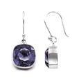 thumbnail image 3 of Aretes Zvezda Cushion color Tanzanite plata .925 gancho Zvezda ZAR-CSH12-TAN-G, 3 of 4