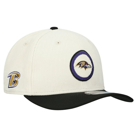 Men's New Era Stone Baltimore Ravens Loyal Corduroy 9SEVENTY Adjustable Hat