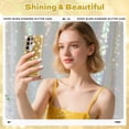 thumbnail image 4 of Case for Samsung Galaxy S22,Glitter Crystal Diamond Rhinestone Sequin Shiny Bling Sparkly Glossy Luxury Electroplated,Aesthetic Cute Full Protection for Samsung Galaxy S22,Golden, 4 of 16