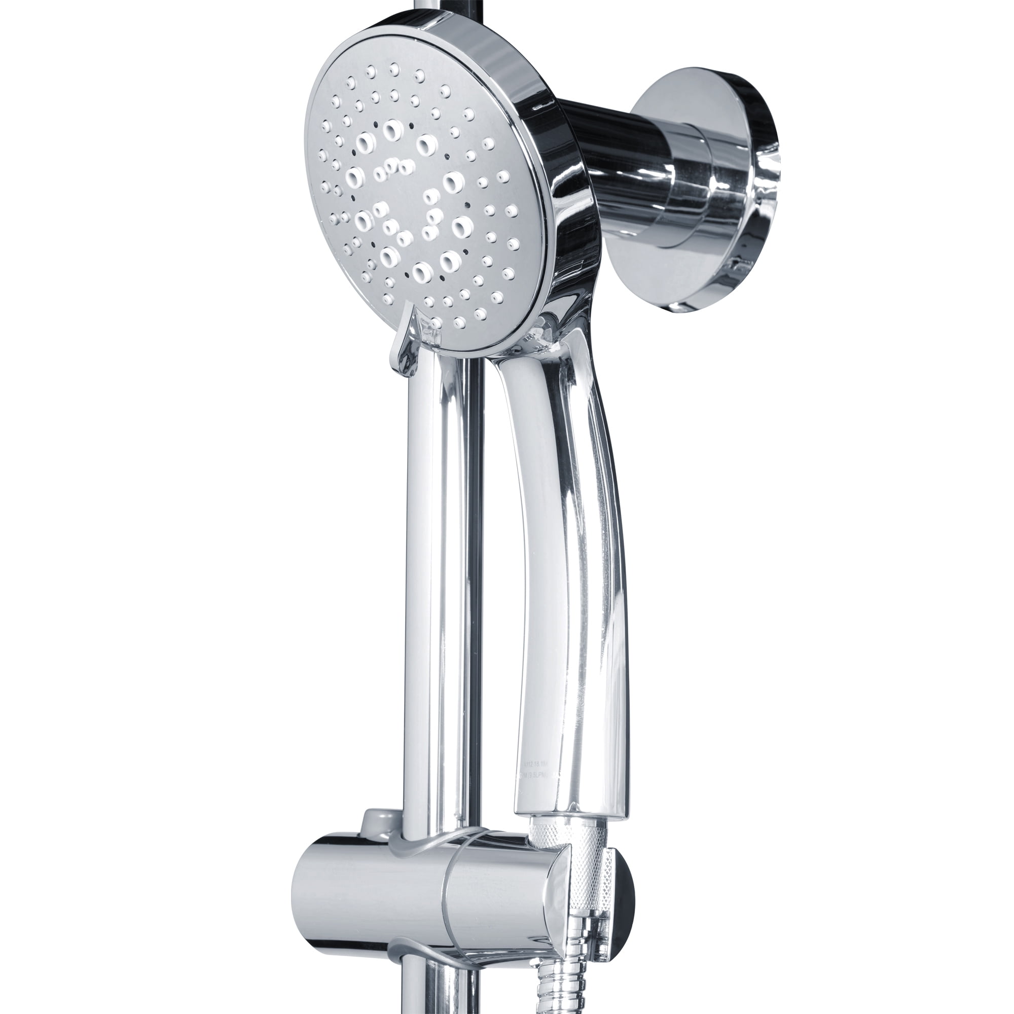 Lanai 8-in Rain Showerhead Shower System with 3-Body Jets Pivoting Shower Arm and Multi-function Handshower Chrome 1.8 GPM