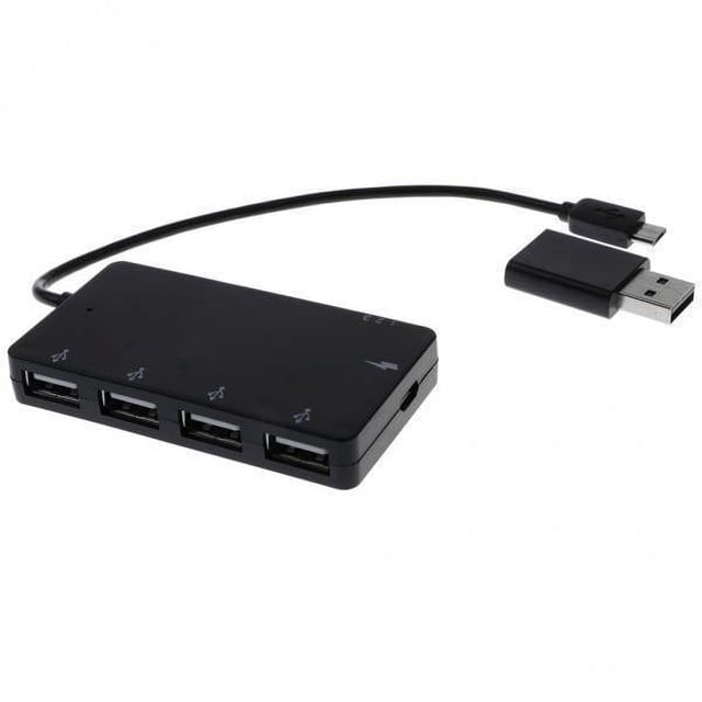 TISHITA 2X 4 Port Micro USB OTG Hub Host Charging Cable Adapter Card For Android