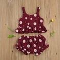thumbnail image 3 of Listenwind Summer Lovely Toddler Baby Girls Clothes Sets Daisy Print Sleeveless Buttons Vest Tops Mini Shorts Outfit, 3 of 7