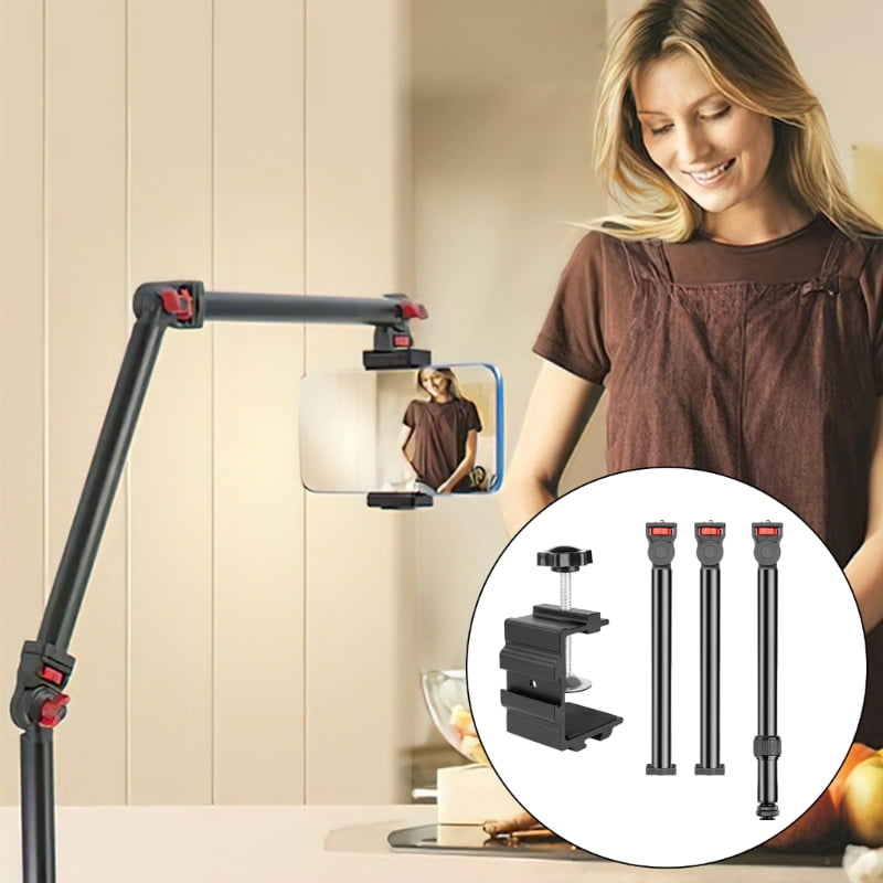 Professional Desktop Microphones Support with Full 360 Degree Swivels, Aluminum, Wide Clamp Ranges