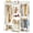White, variant on Wardrobe Closet, 4 Hanging Spaces Portable Clothes Rack,Free Standing Closet Organizer and Storage System with Hanging Rods,Clothing Rack Suitable for Cloakroom,Bedroom,Entrances,etc.White