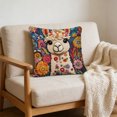thumbnail image 2 of Cute Animals Print Throw Pillow Cover Soft Cushion Cases Holiday Farmhouse Home Decor for Sofa Bed Couch Porch, 18x18in, 2 of 6