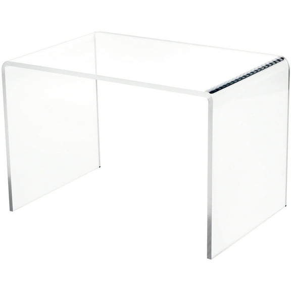 Plymor Clear Acrylic Small Rectangular Display Riser, 7" H x 10.5" W x 7" D (1/4" thick)
