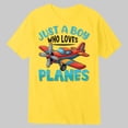 thumbnail image 2 of Gunia Boys T-Shirts Cartoon Printed T Shirt Pattern Crew Neck T Shirt Tee Tops Yellow 12-13 Years, 2 of 4
