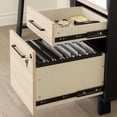 thumbnail image 3 of South Shore Furniture Kozack Computer Desk with Power Bar, Soft Elm and Matte Black, 3 of 5
