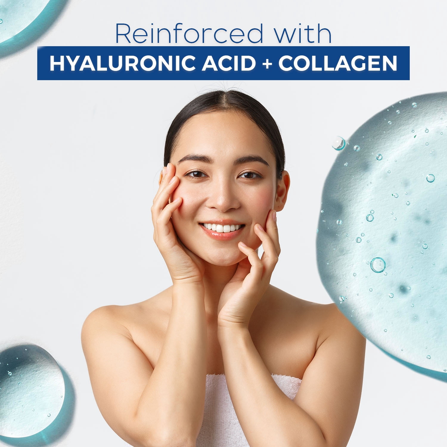 Skin Aesthetics Hyaluronic Acid and Collagen Face Serum - Reduce Wrinkles & Fine Lines, Locks in Moisture & Ultra Hydrating Facial Serum - Cruelty Free Korean Skincare For All Skin Types - 1.69 Fl. oz