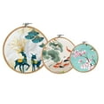 thumbnail image 1 of 12pcs Wooden Embroidery Shed Wood Cross Stitch Rings Handmake Cross Stitch Frame Embroidery Hoops, 1 of 9
