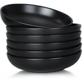 thumbnail image 1 of Soonbuy Pasta Bowls Set of 22oz Large Ceramic Bowls for Kitchen, Can Use for Pasta/Salad/Cereal/Soup Bowls, Wide and Deep, Chip-Resistant, Microwave & Dishwasher Safe Black, 1 of 8