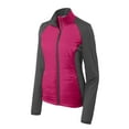 thumbnail image 5 of Port Authority Ladies Hybrid Soft Shell Jacket-4XL (Pink Azalea/ Grey Steel), 5 of 6