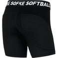 thumbnail image 3 of Nike Girls Big Kids DF Softball Slider Shorts LG Black | White, 3 of 3