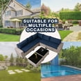 thumbnail image 6 of Outdoor Patio Furniture Set, Sectional Rattan Outdoor Sofa Set Gray White PE Rattan Wicker with Navy Cushion, Patio Conversation Set with 5 Seat Cushions and 2 Tempered Glass Table, 7 Pieces, 6 of 6