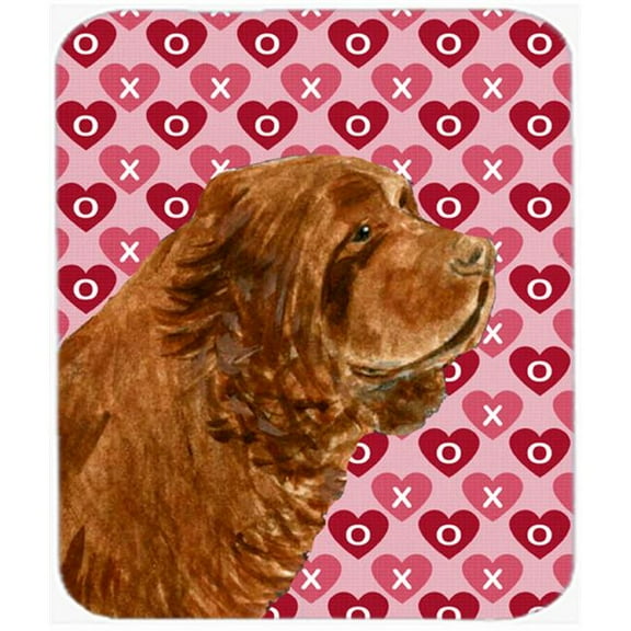 Carolines Treasures  Sussex Spaniel Hearts Love And Valentines Day Mouse Pad