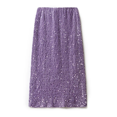 thumbnail image 3 of Falda elegante de terciopelo de seda color champán con cintura alta para mujer 2024 Nuevo diseño de nicho de otoño Sensibilidad Estilo de media cadera, 3 of 5