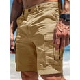 thumbnail image 2 of Men'S Cargo Shorts:Outdoor Wear with Multi-Functional Pockets Khaki XXXL, 2 of 5
