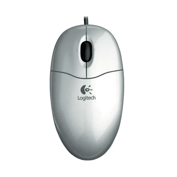 Logitech Pilot Optical Mouse 931781-0914 Silver Wired USB   PS/2