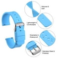 thumbnail image 6 of Uxcell Silicone Watch Band Quick Release Soft Rubber Watch Strap Light Blue/Silver 24mm, 6 of 7