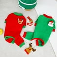 thumbnail image 4 of Christmas Pets Cute Soft Coats Winter Warm Jumpsuit 4 Leg Dog Clothes  with Cute Elk Santa Claus Long Sleeve Solid Color  Coats Jumpers Outfits, 4 of 7