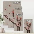 thumbnail image 4 of Designart ' I Love You Hand Sign With Romantic Couple ' Modern Canvas Wall Art Print, 4 of 4