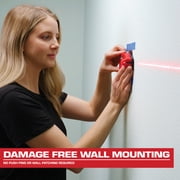 Hyper Tough 10-Foot Multi-Surface Laser Level Tool, Non-Damaging Wall Mounting, Bubble Vials for Aligning Vertical and Horizontal Line Laser