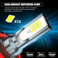 thumbnail image 5 of 6X For Ford Fusion 2006-2018 H7+H11+H11 LED Headlight Bulbs Hi Low Fog Light Kit, 5 of 9