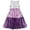 Purple, variant on Girls Dress Silver Purple Shiny Glitter Sequin Color Block Sleeveless 7 Years