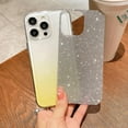 thumbnail image 4 of Compatible with iPhone 13 Pro Max Clear Case, Luxury Glitter Gradient Cute Bling Clear Phone Case for Women Girls Soft TPU Shockproof Camera Protective Back Cover Case - Yellow, 4 of 10