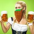 thumbnail image 5 of Encased St Patricks Day Face Mask for Adults, Bearded Leprechaun Costume, 5 of 6