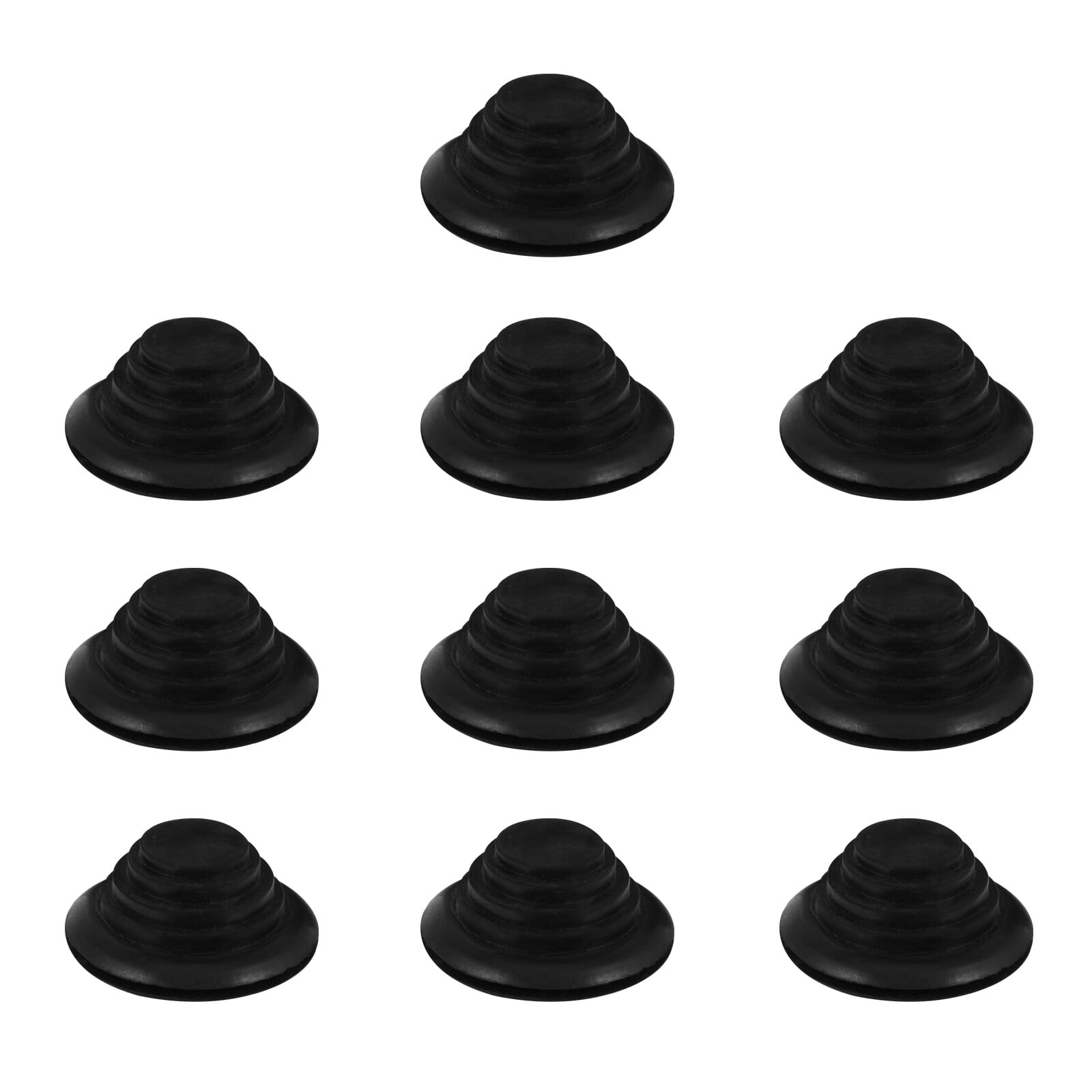 LABSERRON 10Pcs Black Shaped Grommets Rubber Gasket for Electrical Wire Protection in Drill Holes 2.4x2.4in