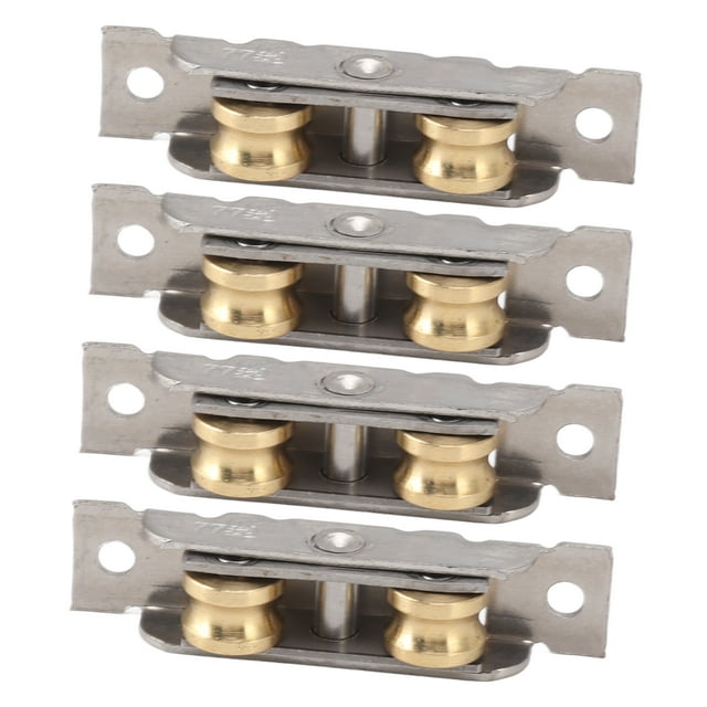 Sliding Patio Door Roller Assembly, 4PCS Stainless Steel Copper Sliding Glass Door Rollers for Sliding Doors and Window, Heavy Duty and Easy to Install, Multiple Applications