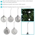 thumbnail image 2 of Sunnydaze Holiday Glitter Silver/White Plastic Christmas Ornament Balls, 30 Count, 2 of 7