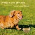 thumbnail image 3 of Collapsible Pet Bowls, Portable Dog and Cat Dishes,Collapsible Water Bowls, Portable Pet Feeding Dish for Walking, Parking, Traveling, Camping with Carabiners (yellow), 3 of 4