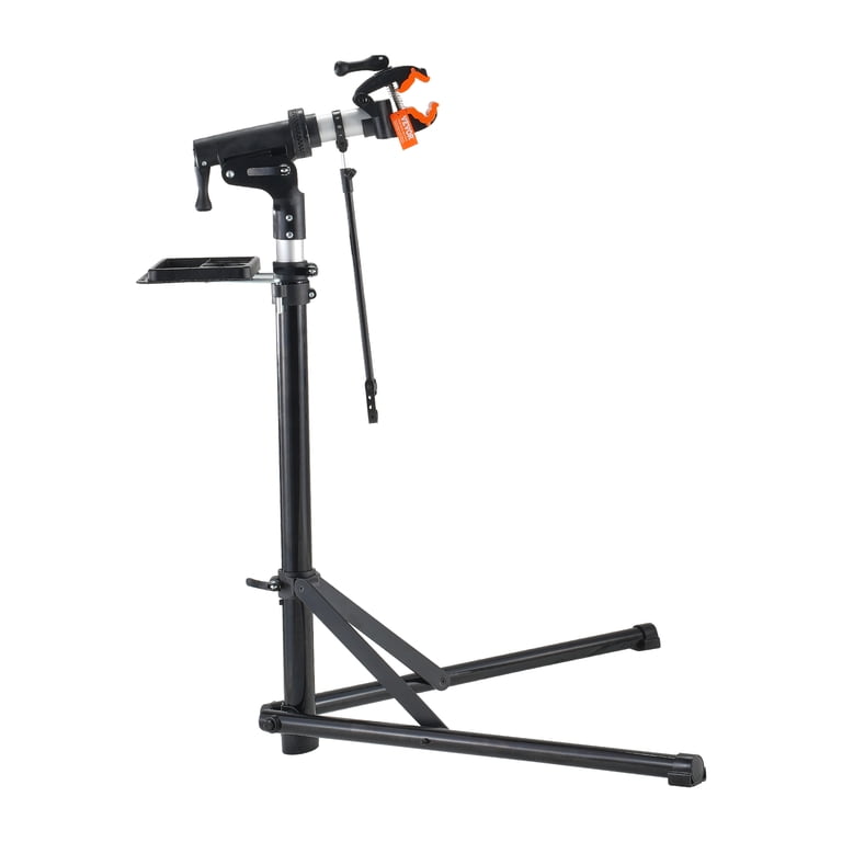 Sagler Foldable Bike Repair Stand - Adjustable Height Workstand For Road & Mountain Bikes, Quick Release, Tool Tray
