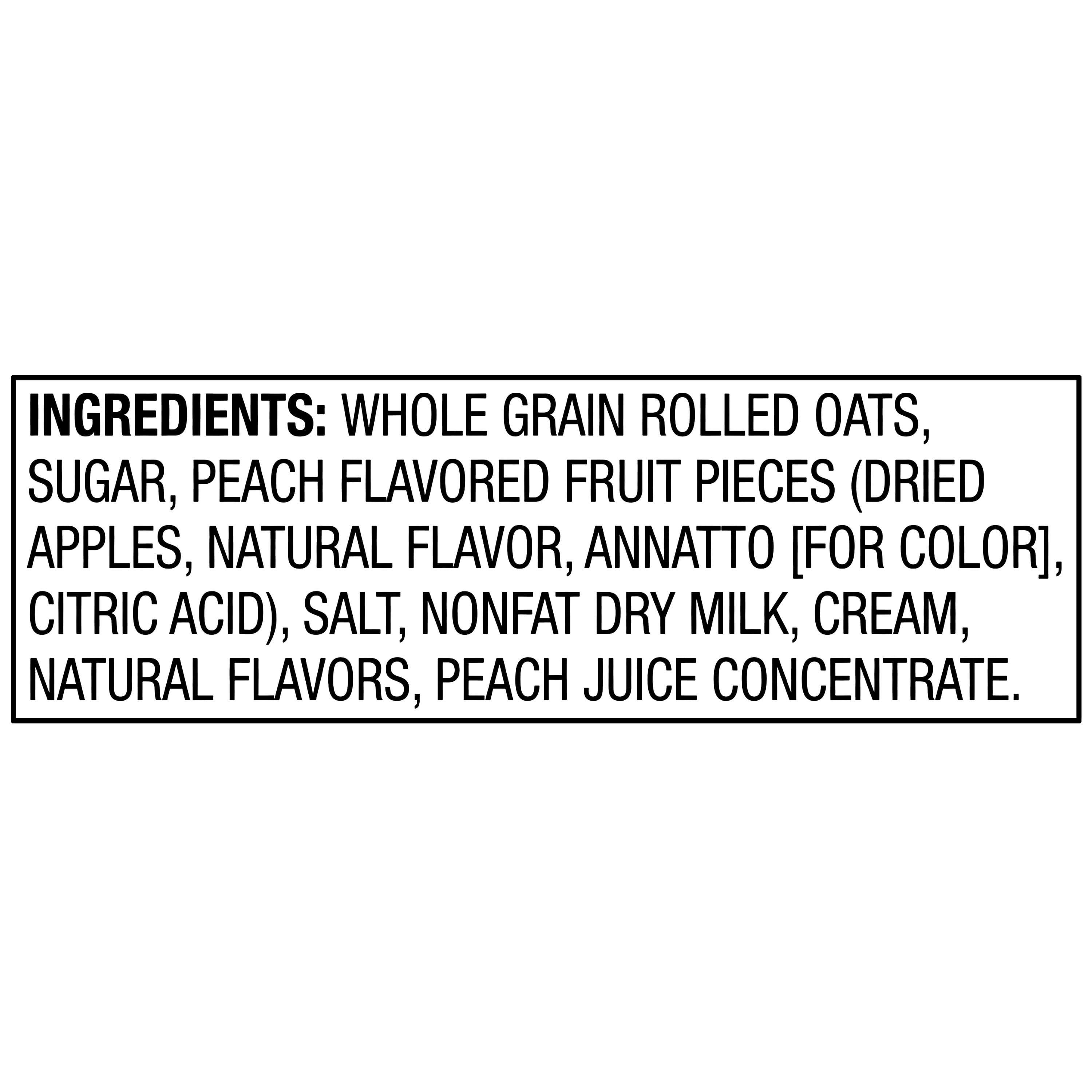 Great Value Peaches & Cream Instant Oatmeal, 1.05 oz, 8 Count