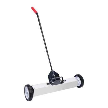 Abbraccia Pick up Sweeper Pickup Lawn Sweeper with Wheels Yard Tool Iron Debris Cleaner Push Type for Automotive Repair 24 Inch