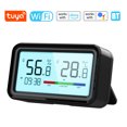 thumbnail image 1 of Tuya WiFi BT Dual-Mode Temperature Humidity Tester LCD Backlight Display Mobilephone APP Remotely Control Intelligent Linkage Compatible with Alexa and Google Assistant for Voice Control, 1 of 9
