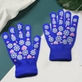 thumbnail image 4 of 2 Pairs Kids Winter Warm Gloves Toddler Full Finger Winter Gloves Knit Gloves for Kids Children Girls Aged 5-10 Year, 4 of 6