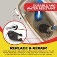thumbnail image 4 of Qualihome Front Mount Chrome Toilet Handle Replacement Kit with 2 Inch Universal Toilet Flapper Replacement Kit and Stainless Steel Toilet Flapper Chain, 4 of 4