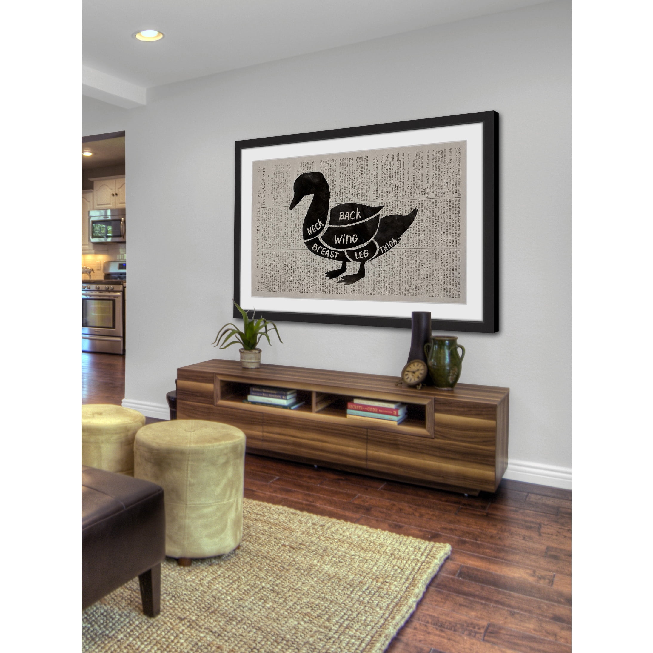 "Duck Cuts" Framed Painting Print